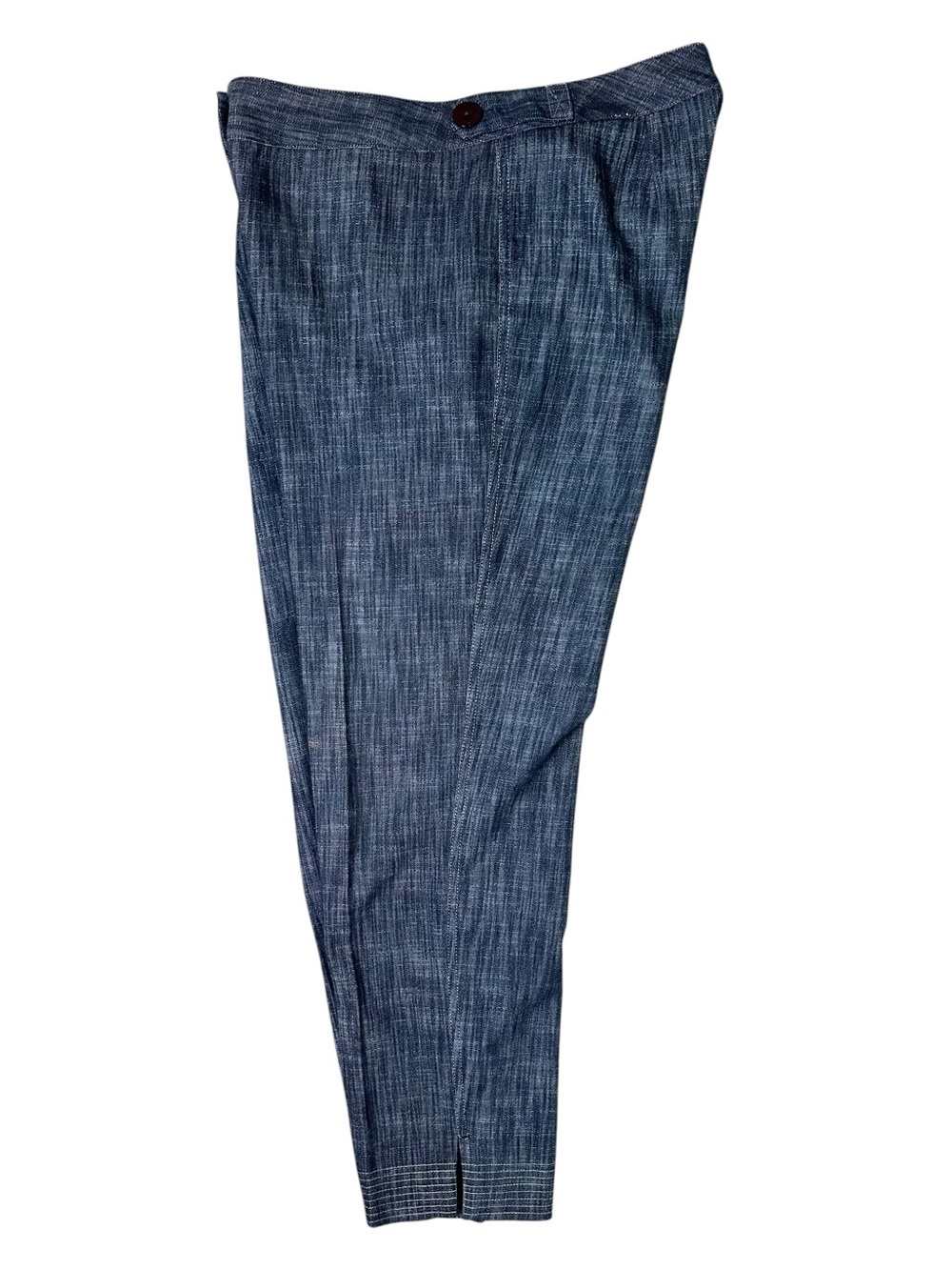 Vintage Oscar by Oscar De La Renta Women’s 12 Dark Chambray Denim Trouser Pant - Picture 6 of 14
